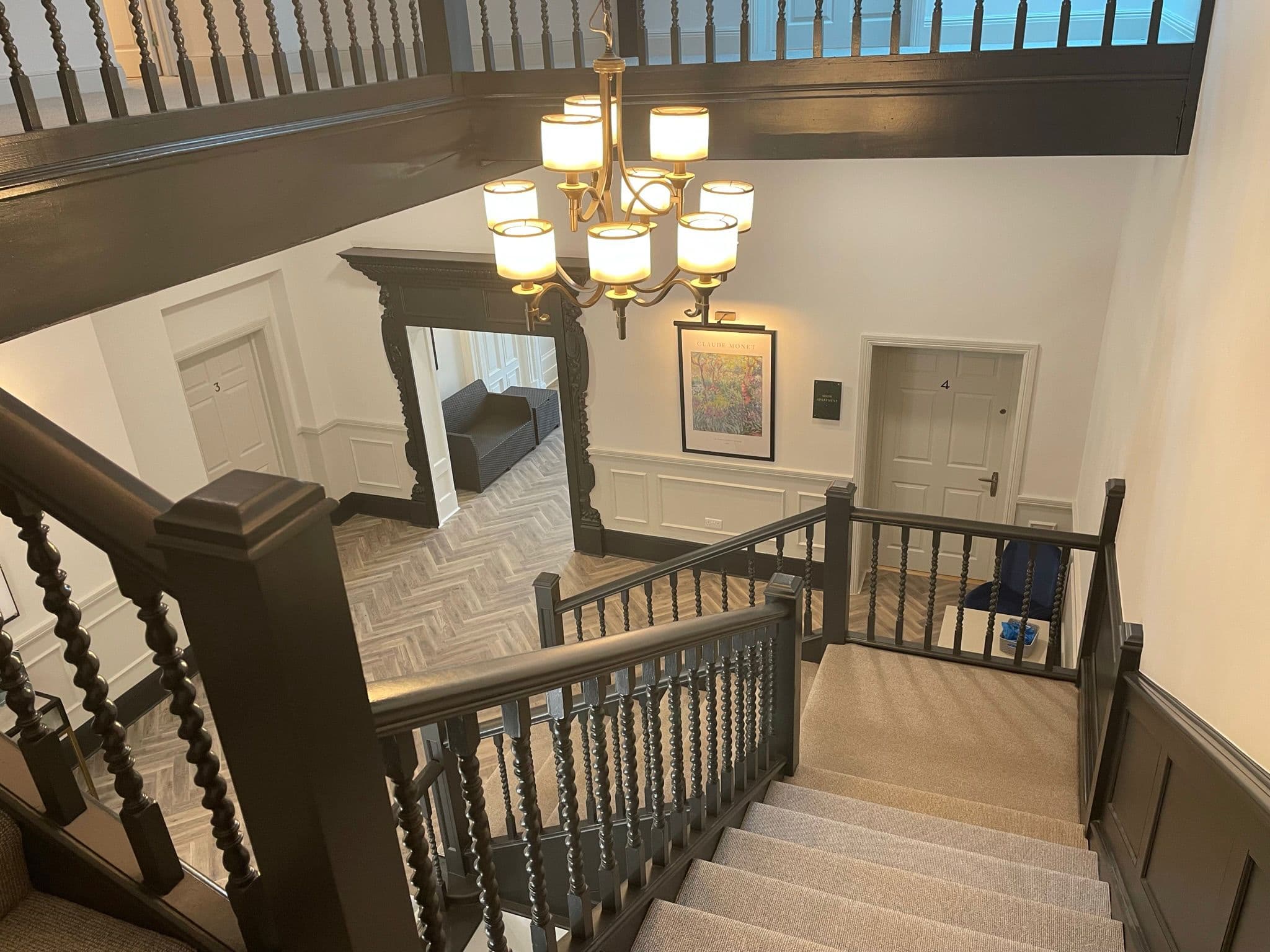 Finished room inside a heritage estate conversion
