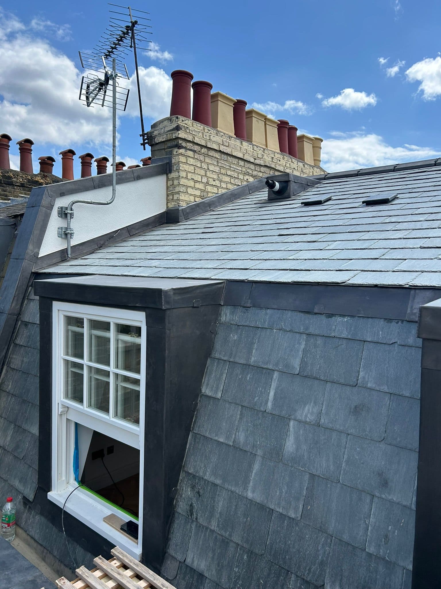 New roof structure during a loft rebuild